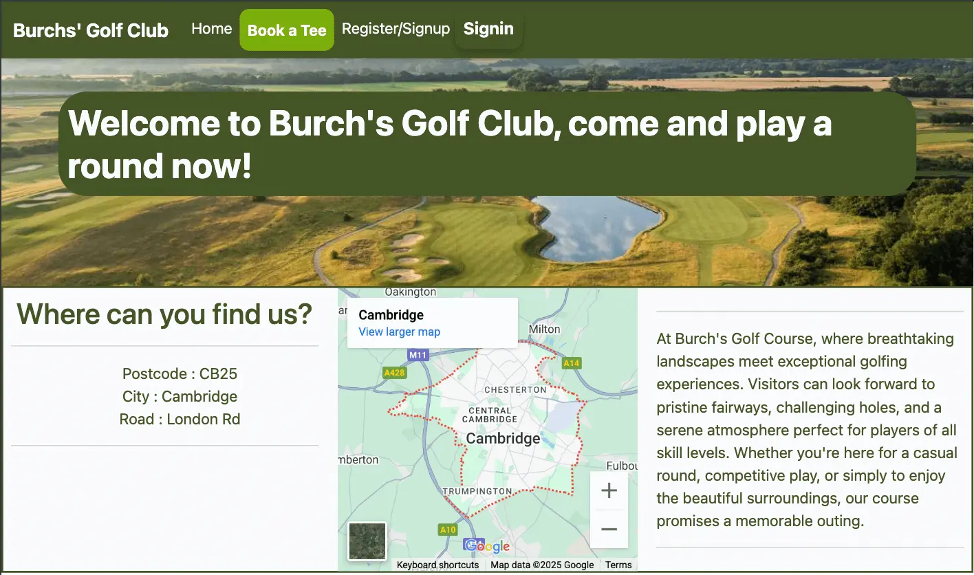 Golf Booking System