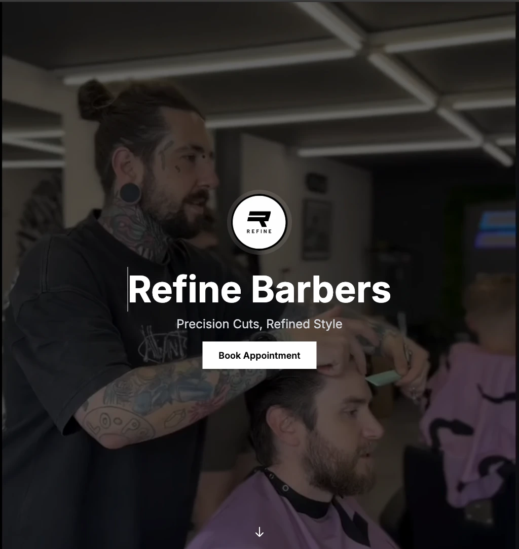 Refine Barbers Booking Website